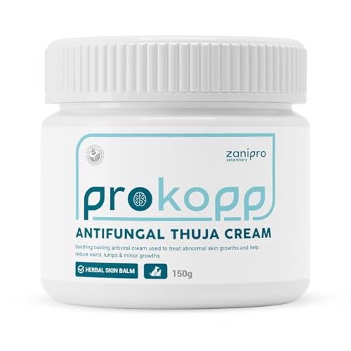 Zanipro Antimykotische Thuja-Creme für Hunde, Behandlung von Warzen bei Hunden, Hautreizungen, Verrucae, Sarkoiden und abnormalem Hautwachstum, natürlich, in Großbritannien hergestellt, 150 g