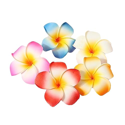 10 Pcs Hawaii Plumeria Flower Clips 5cm miniatura 1
