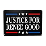 AINVLENAN Vintage Metal Tin Sign -“Justice For Renee Ide Out”Inspirational Wall Art - Rustic Home Decor For Kitchen, Cafe, Bar & Farmhouse -Rustic Metal Poster One Size