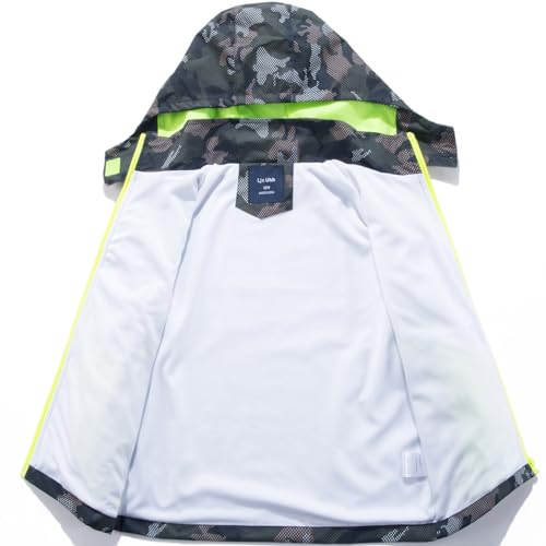Image of Boys Rain Jacket with Detachable Hood Lightweight Raincoats for Kids