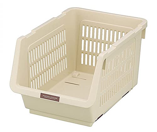 JapanBargain 3027, Japanese Stackable Storage Bin Kitchen Pantry Organizers Food Basket for Fruit Potato Condiments and Spices, Made in Japan