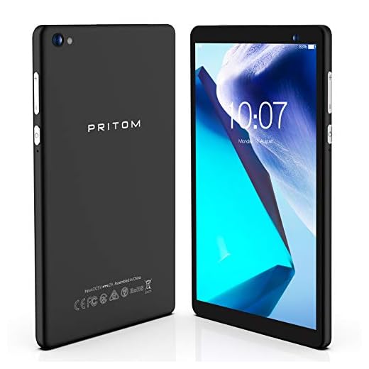 PRITOM Tablet 7 inch, Android 9.0 Tablet PC with 2 GB RAM, 32 GB Storage, Quad-Core Processor, IPS HD Display, Wi-Fi,Bluetooth, Dual Camera, Android Tablet with Cover Case (Black)