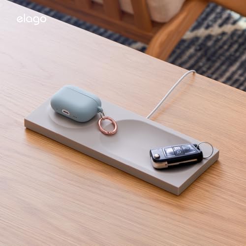 elago Ladeschale Kompatibel mit MagSafe Ladegerät - Kabellose Ladeschale, Kompatibel mit iPhone 17/16/15/14/13/12 Serie, Anderen Kabellos Ladenden Telefonen (Taupe)