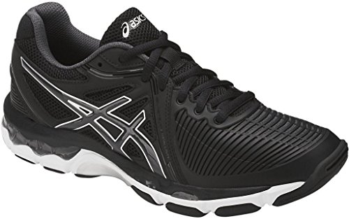 ASICS Women's Womens Gel-Netburner Ballistic Athletic Shoe, Black/Dark Grey/White, 7.5 Medium US
