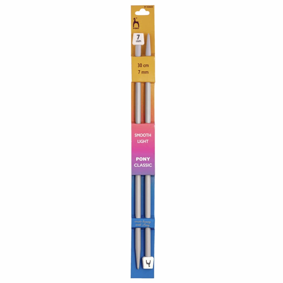 Pony Single Ended Classic Knitting Pins - 30Cm x 7.00mm