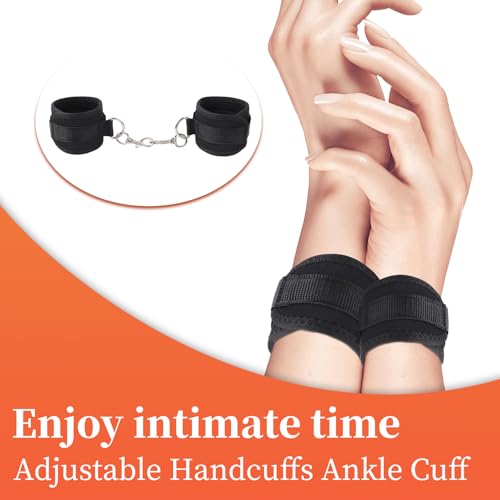 Image of BDSM Sex Bondage Neck to Wrist Restraints Kit, Sex Toys for Couple Adjustable Behind Back Handcuffs Bondage Restraints Set, Bed SM Adult Sex Game Play, Sex Toys for Women Man Beginner