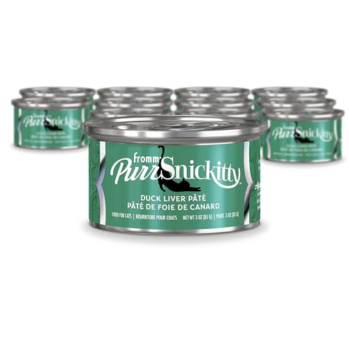 Fromm PurrSnickitty Duck Liver Pate Cat Food - Premium Wet Cat Food - Duck Recipe - Case of (12) 3 oz Cans