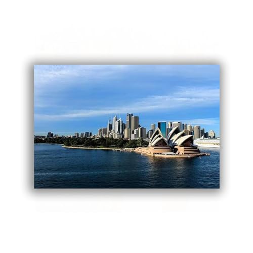 Tableau sur toile Opéra de Sydney FITSEN 50x70 cm affiche moderne pour mur sans cadre