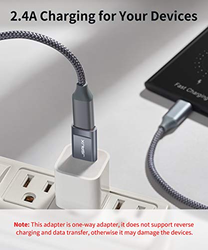 JSAUX USB C to USB 3.0 Adapter(2 Pack), Type C Female to USB A Male Adapter, USB C 3.1/3.0 Converter Support Data Transfer & Stable Charging for Laptop, Chargers, iPhone 16 15 14