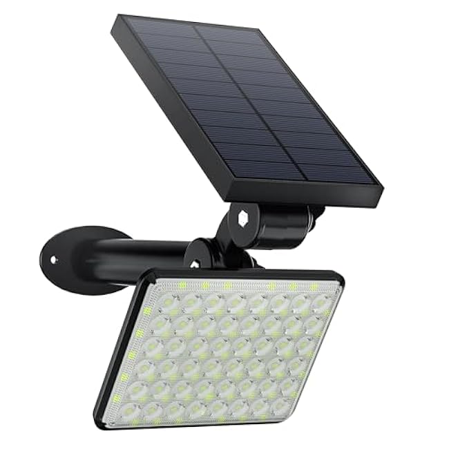Solar Spotlight Outdoor Waterproof 62 LEDs IP65 Solar Spotlight, 3 Lighting Modes Landscape Light Outdoor Lighting (508-4P-White)