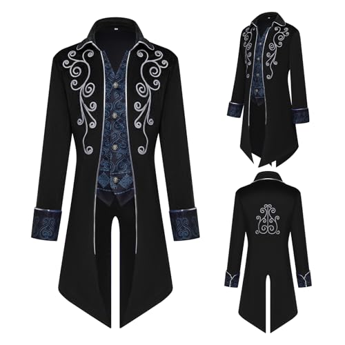 Image of Kids Medieval Steampunk Jacket Boys Victorian Renaissance Tailcoat