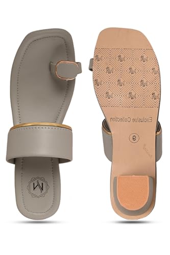 Image of MYRA Women's Stylish Block Heel Chappal | Casual Comfortable Block Heels - MS1547C