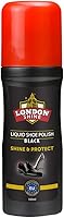 LondonShine Instant Shine Black Liquid Shoe Polish with Sponge Applicator - 100ml Quick Shine & Protect for Leather Shoes Boots
