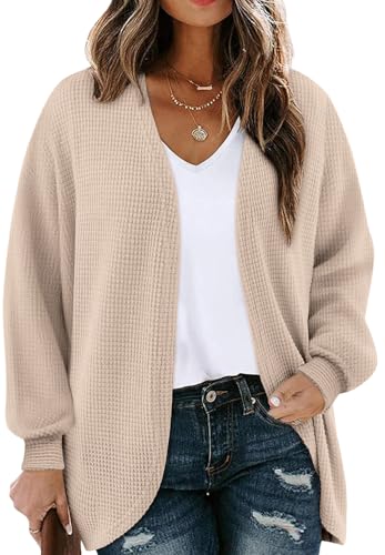 Chicrise Cardigan Damen Leichte Lang Strickmantel Herbst Frühling Übergang Strickjacke Lässige Cozy Khaki 2X-Groß 50-54 2XL Chicrise Cardigan Damen Leichte Lang Strickmantel Herbst Frühling Übergang Strickjacke Lässige Cozy Khaki 2X-Groß 50-54 2XL
