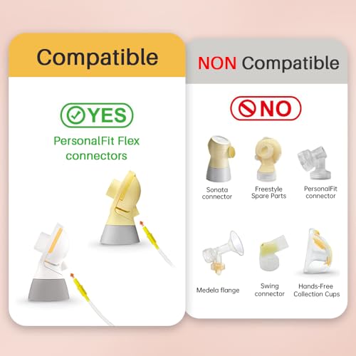 PumpMom-us Silicone Tubing for Spectra Pump to Compatible with New Medela PersonalFit Flex Connectors, PIS MaxFlow Connector, Freestyle Flex Connector