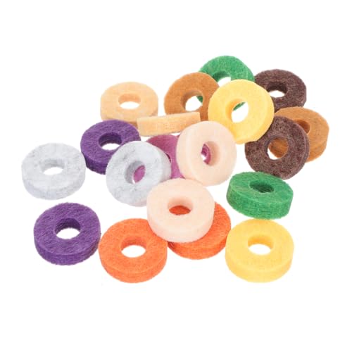 Abaodam 20pcs Colored Cymbal Pads Drum Kit Cymbals Felt Cushions Drum Set Parts