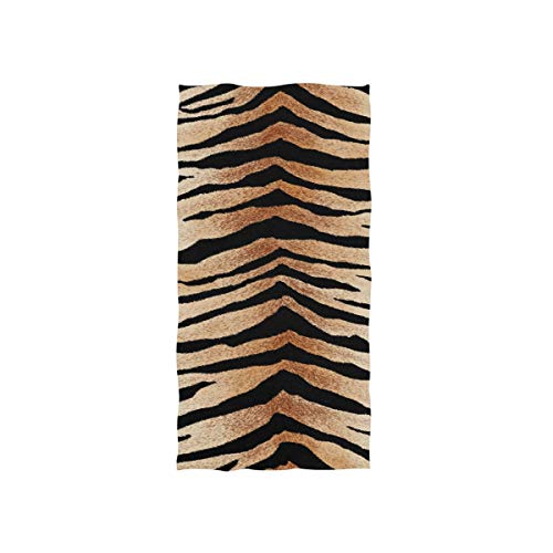 Naanle Tiger Print Forest Animal Skin Pattern Soft Bath Towel Absorbent Hand Towels Multipurpose for Bathroom Hotel Gym and Spa 30