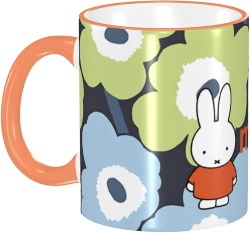 マグカップ 330ml アニメ ミッフィー マグ コーヒーカップ 陶器 セラミック mug カップ 大容量 耐熱 耐冷 電子レンジ対応 コップ 人気 誕生日 母の日 父の日 友人 プレゼント MGZ3077 オレンジ
