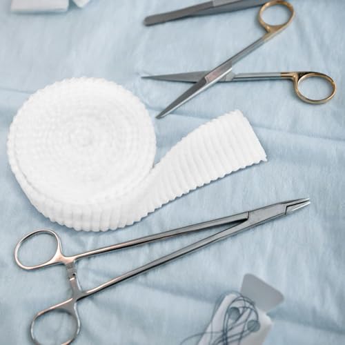 Image of 2 Rolls 11 Yard Tubular Bandage, 2.3 Inch Elastic Net Bandages, Wound Dressing Elastic Mesh Net, Tubular Gauze for Arm Wounds Without The Use of Adhesive Tape (5 M)