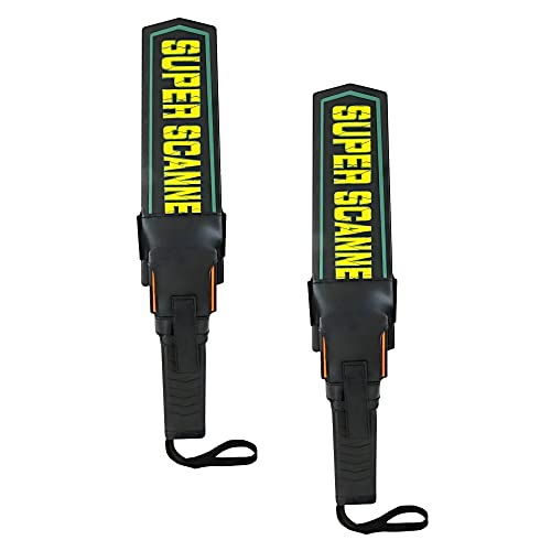 Image of Robustt High Sensitivity Hand Held Metal Detector (Pack of 2) Leather case on Handle, with Battery Included Alarm Mode -Sound, Vibration & Led Lights for Malls, Airports, Railway Stations, Banks