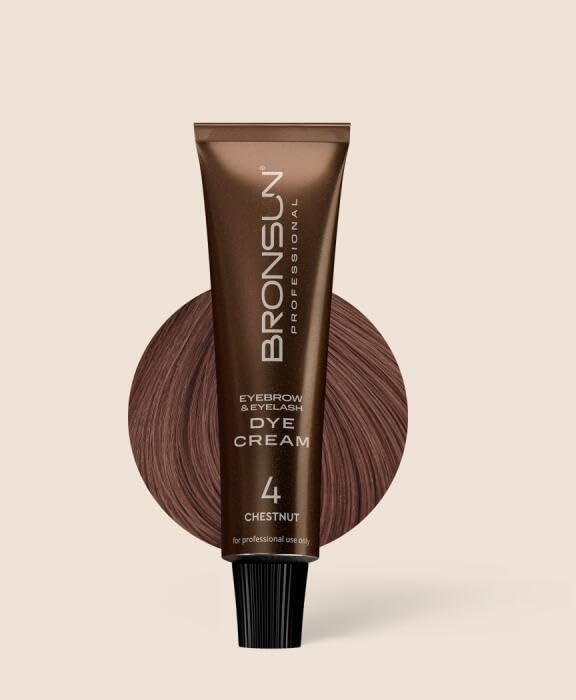 BRONSUN Hybrid Cream Dye #4, Chestnut, Ammonia-Free, with Hydrolyzed Keratin, Hydrolyzed Silk, Vitamin E, 0.51 fl.oz