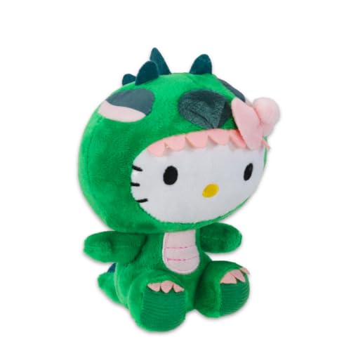 SANRIO Hello Kitty Plushie Set - Bundle with 6.5\" Hello Kitty Plush Doll with Dragon Costume andCarrying Straps Plus Stickers, Tattoos, More Gifts for Girls, Kids - Thumbnail 3