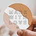 120 x Made with Love Stickers – Round Labels for Handmade Items, Small Business Packaging, and Party Favors – Modern Thank You Tags – 1.6 Inch (Made with Love)