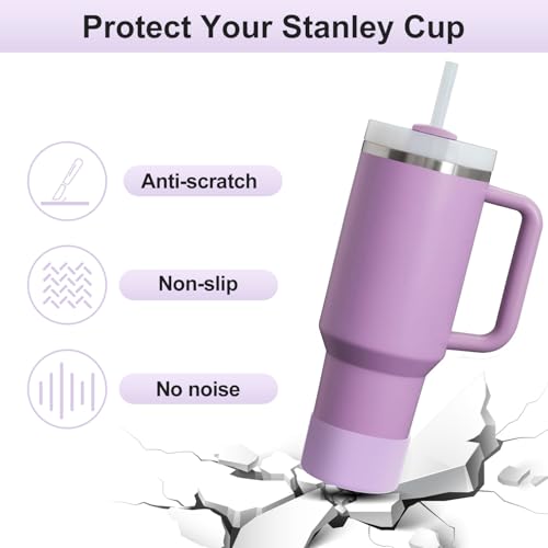 Image of Affute Protective Silicone Boot for Stanley Quencher H2.0 40 30 20 oz & IceFlow Flip 30 20 oz, BPA Free Anti-Noise Anti-Scratch, Stanley Cup Protector Sleeve Cover Boot