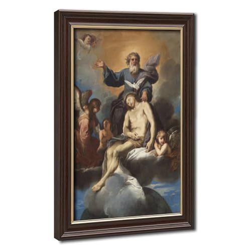 Toile The Holy Trinity Tommaso Donini tableau d'art mural avec cadre en bois suspendu