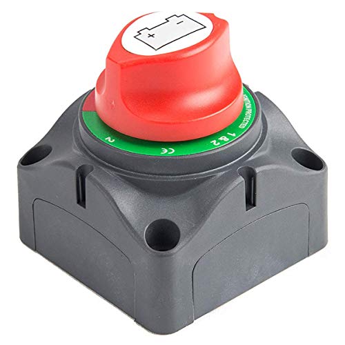 TOOGOO Interruptor Maestro del Aislador De Desconexión De 3 Posiciones, Interruptor De Corte De 12-60 para Coche/Vehículo/RV/Barco/Marino, 200/1250 Amperios a Prueba De Agua