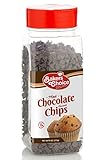 Chocolate Flavored Mini Chocolate Chips – Baking Ingredient, Topping and Decoration Candy for Ice Cream, Desserts and Baked Goods, Non Dairy, Kosher - 9 oz. - Baker’s Choice