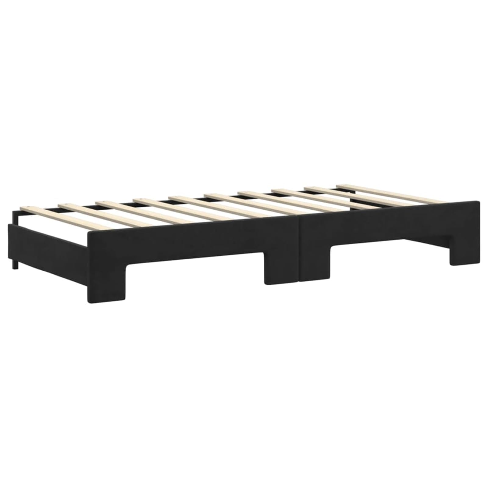 ATOMSTACK MAKER Letto estraibile nero, 90 x 190 cm, divano letto 2 in 1 in velluto (100% poliestere), struttura in legno e metallo, ideale per camera da letto o ospiti, design moderno e minimalista