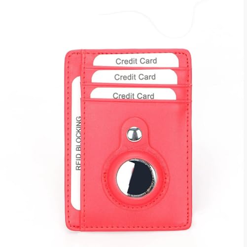 Slim RFID Blocking Card Holder Wallet with Built-in AirTag Case Clip – Front Pocket Leather Wallet for Unisex4