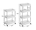 Olliwon Carritos Auxiliares para Cocina y Baño, 3 Alturas con Ruedas, Ideal...