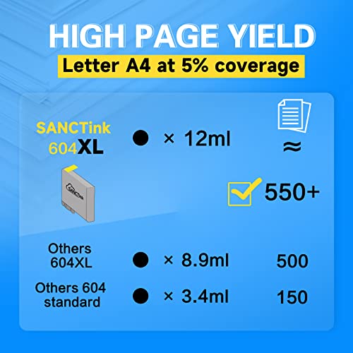604 604XL Black ink Cartridges Compatible with Epson 604 XL Ink Cartridges for Epson Expression Home XP 2205 XP 4200 XP 3200 XP 3205 XP 2200 XP 4205 Workforce WF 2935 2930 2910 2950DWF (2 Black) - Image 2