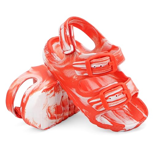 Image of ChayChax Toddler Boys Girls Double Buckle Sandals Children's Adjustable Back Strap Water Sandal