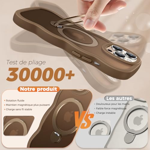 Coque Wave iPhone 14 Pro antichoc avec béquille magnétique compatible magsafe