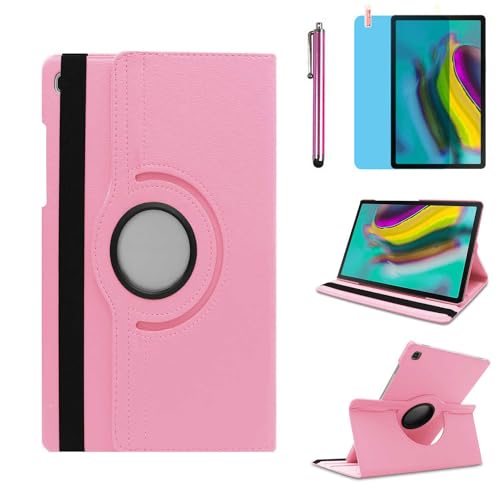 Housse Samsung Galaxy Tab A9 8,7 pouces SM-X110 SM-X115 protection 360 rose avec stylet