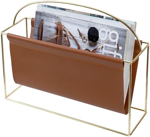 Amazon.com: MyGift 15 Inch Mid Century Modern Magazine Holder with ...