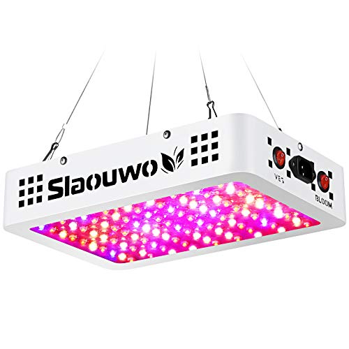 1000W LED Grow Light, SLAOUWO Full Spectrum Plant Light with Dual Switch & Dual Chips, Grow Light for Hydroponic Indoor Plants Veg and Flower (10W LEDs 100Pcs)