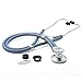 ADC Adscope 641 Sprague Stethoscope with 5 Interchangeable Chestpiece Options, 30 inch Length, Light Blue