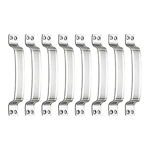 Sun Shield Stainless Steel for Home & Kitchen Doors/Cabinet/Window Handles - D Handle - 4 inch - Set of 8 pcs