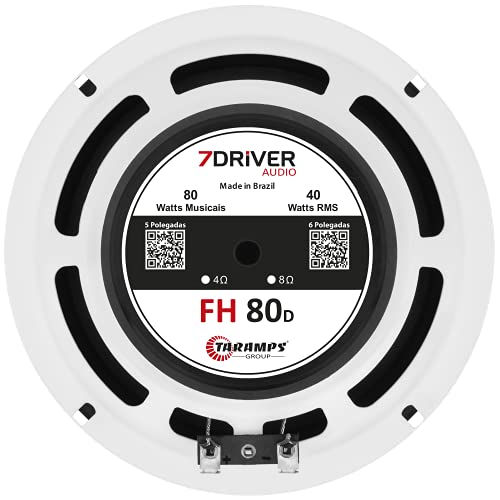 Alto Falante 6 FH 80D 8 ohms (PAR) 40 W RMS 8 Polegadas Taramps Som Automotivo