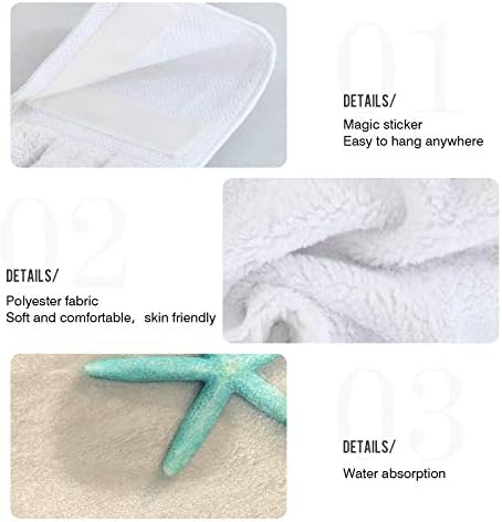 Vista 40 de Dálmata - Toallas de cocina para perro, toalla de mano para baño, toalla de mano para colgar con lazo, 2 piezas, suave y absorbente, toalla