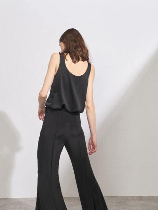 Womens Satin Tank Tops Sleeveless Silk Camisole Blouses O Neck Casual Cami Basic Tank Shirt - Image 7