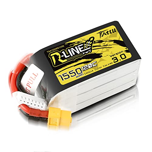 Tattu 6S Batería LiPo 1550 mAh 22,2 V...