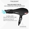 Professional-Ionic-Salon-Hair-Dryer-Powerful-2200-watt-Ceramic-Tourmaline-Blow-Dryer-Pro-Ion-Quiet-Hairdryer-with-2-Concentrator-Nozzle-Attachments-Best-Soft-Touch-Body-Black-Rose-Gold Professional 2200W Ionic Salon Hair Dryer - Professional Blow Dryer - Lightweight Travel Hairdryer for Normal & Curly Hair Includes Volume Styling Nozzle