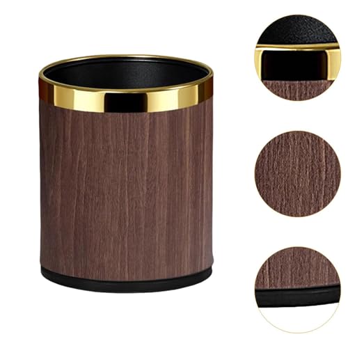 Caneca de basura vertical 10L dorada miniatura 2