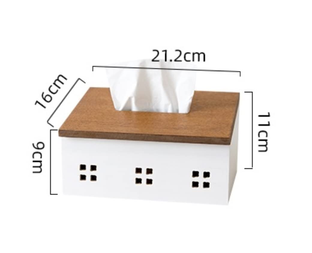 Pudełko na Chusteczki Nawilżane, Nordic Wood Tissue Box Uchwyt Na Chusteczki Papierowy Pojemnik Serwetki Akcesoria Do Jadalni W Domu Sypialni i Salonu(A)