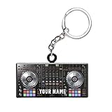 Personalized DJ Turntable Shape Flat Acrylic Keychain Acrylic Keychain